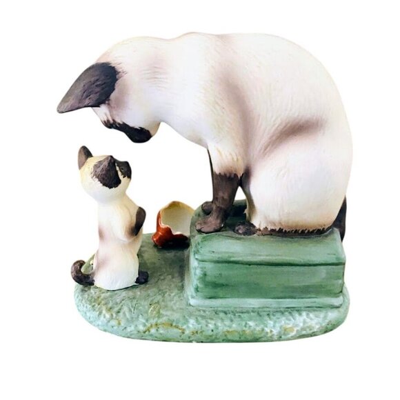 1985 Roman Irene Spencer Christmas Morning Siamese Cats Figurine - Picture 2 of 4